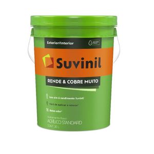 Tinta Acrílica Fosco Rende e Cobre Branco 20L