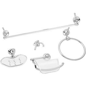 Kit de Acessórios para Banheiro Ideale Cristal 5 Peças