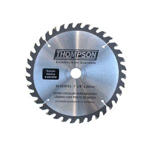 Disco de Serra Circular 7.1/4" 184x20mm com 36 Dentes 871 Thompson