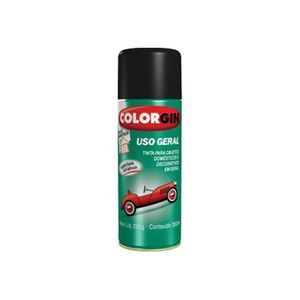 Tinta Spray Colorgin Uso Geral Preto 350ml