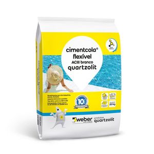 Argamassa Externa AC III Flexivel Branca 20kg Quartzolit