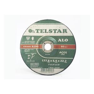 Disco de Desbaste para Aço 7" 177,8x6,4x22,2mm 3 Telas Telstar