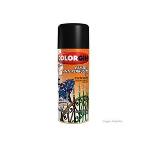 Tinta Spray Esmalte Antiferrugem Colorgin Preto 350ml