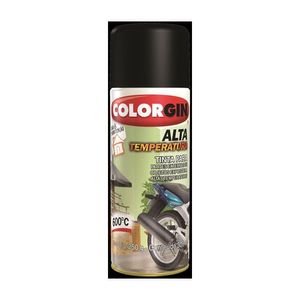 Tinta Spray Alta Temperatura Colorgin Preto 400ml