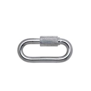 Mosquetão Aço Galvanizado Trava Roscada 4x40mm 10 peças