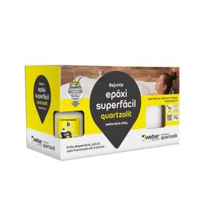 Rejunte Epoxi Superfacil Cinza Platina 1kg