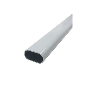 Tubo Oval em Alumínio para Cabide Branco 3m