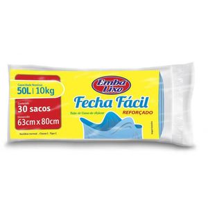 Saco Lixo Fecha Fácil 50L 30 Unidades