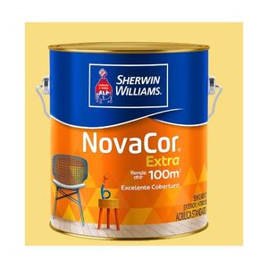 Tinta Acrílica Fosco Novacor Mais Rendimento Amarelo Canário 3,6L